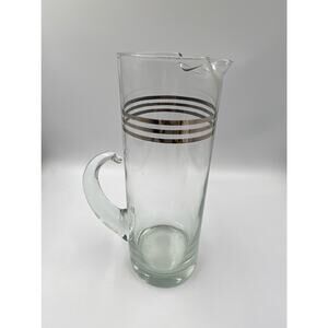 Vintage glass cocktail drink pitcher